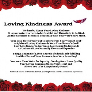Loving Kindness Award, Mothers Award, Parents Award, Retirement Award, Leadership Award, Personal Growth,, Teacher Award, Mothers Day Awards