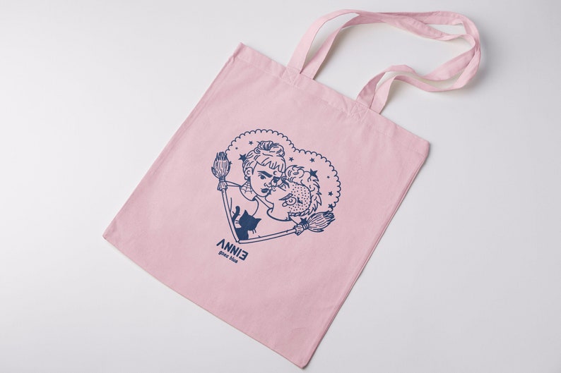 LGBT tote bag, Cotton tote bag, Shopping bag, Zero Waste, Screenprinted,Lesbian, Witches, LGTBI gifts, anniegoesblue, Gift, Valentines Day image 1