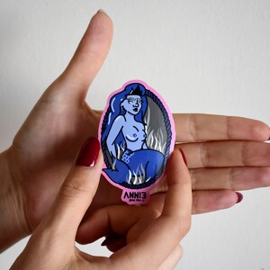 Mermaid sticker, Vinyl sticker, Halloween sticker, Illustrated sticker