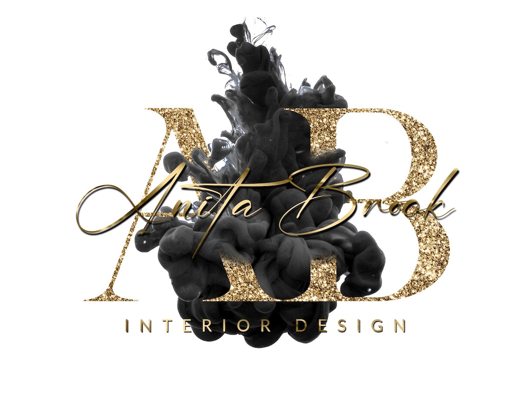 Black and Gold Logo, Beauty Logo, Gold Glitter Initial Logo, Smoke Logo ...