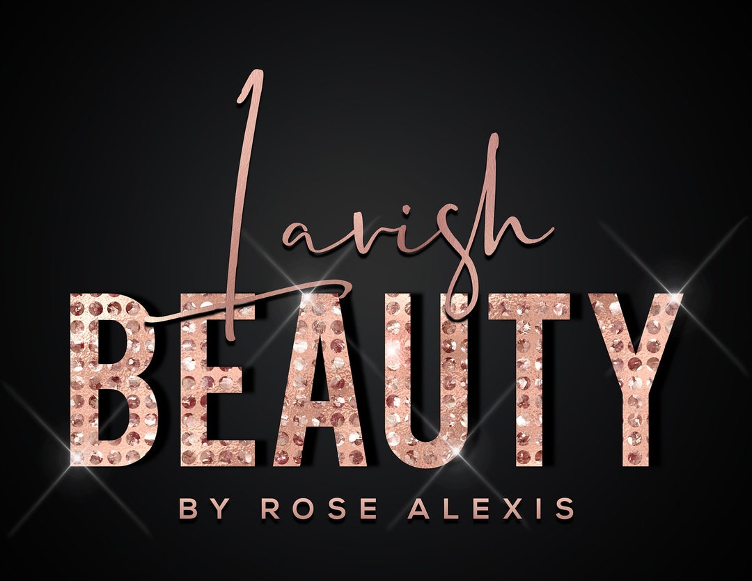 Rose Gold Logo, Beauty Logo, Salon Logo, Boutique Logo, Diamond Logo
