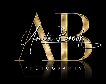 Gold Initial Logo, Premade Logo Design, Photography Logo, Beauty Logo, Signature Logo, Hair Stylist, Makeup, Nail, Lash,Boutique, Salon Logo