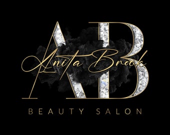 Beauty Logo, Gold Logo, Black and Gold Logo, Diamond Logo, Signature Logo, Initial Logo, Watercolor Logo, Smoke Logo, Jewellery Logo, Glam