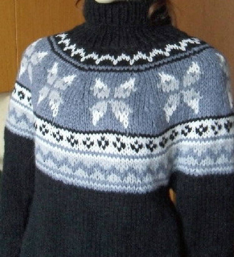 Black sweater with handmade butterflies designs | Etsy