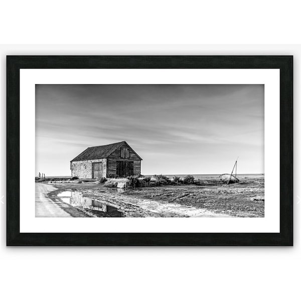 High and Dry, Thornham Norfolk, Art, Black & White Print, Wall Art, Digital, Poster, Photography