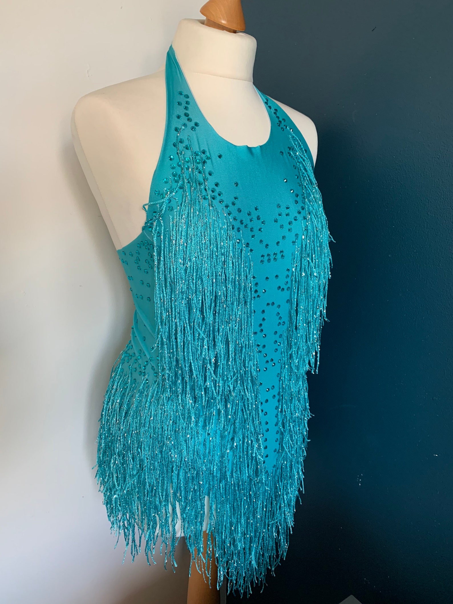 Latin Salsa Costume Bodysuit for Ballroom Dancers Rhinestone Etsy