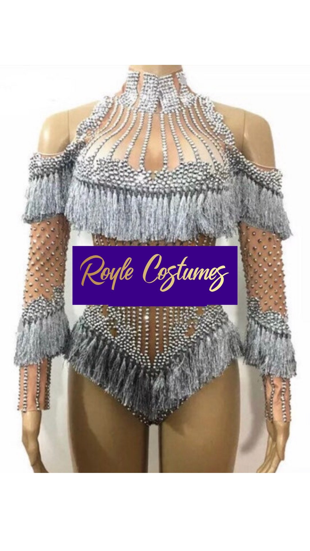 Rhinestone leotard bodysuit Clearance