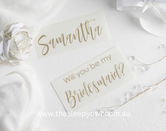 Bridesmaid proposal decal | Vinyl decal | Proposal sticker