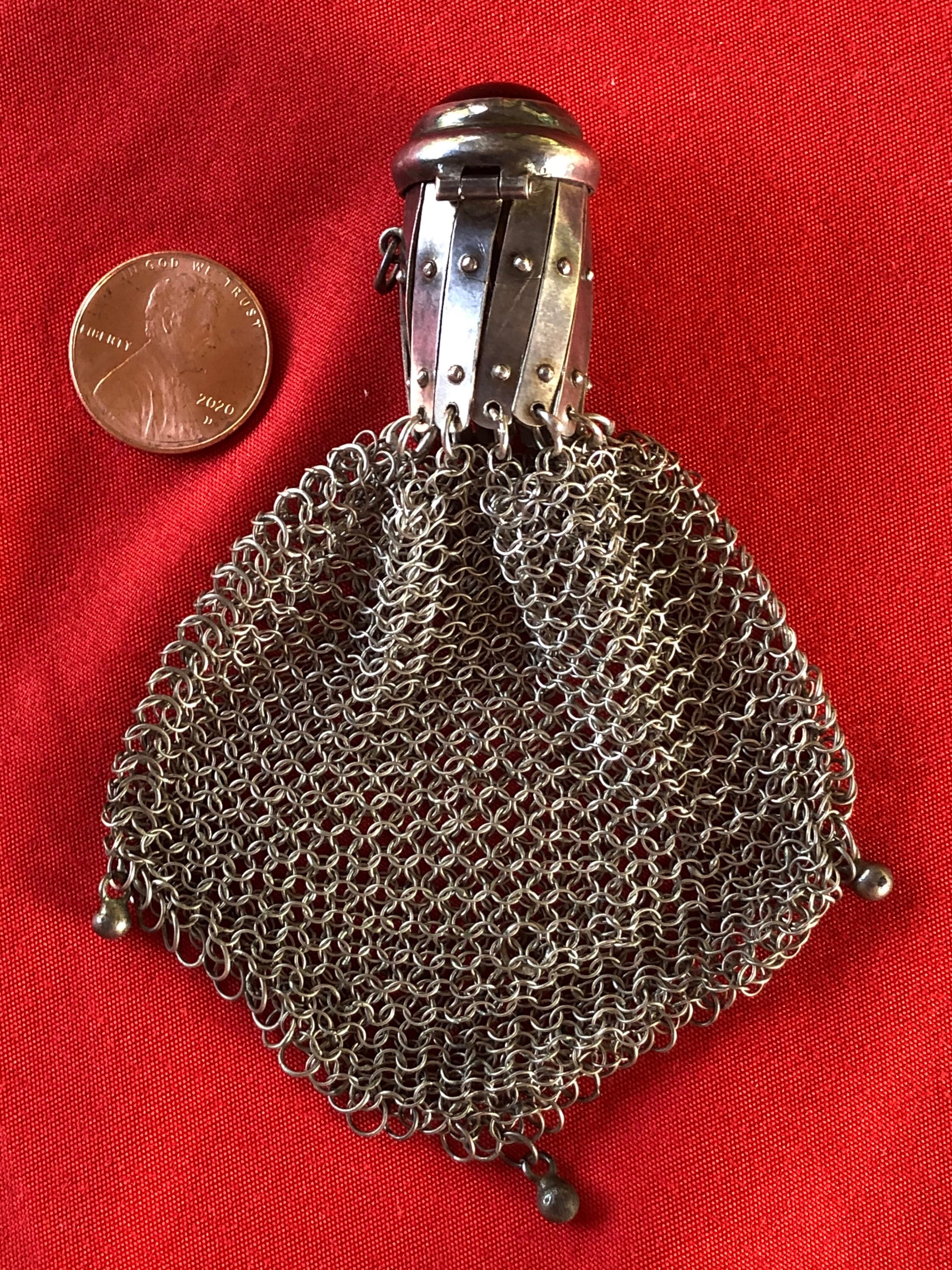 Victorian antique sterling silver chatelaine mesh coin purse Etsy