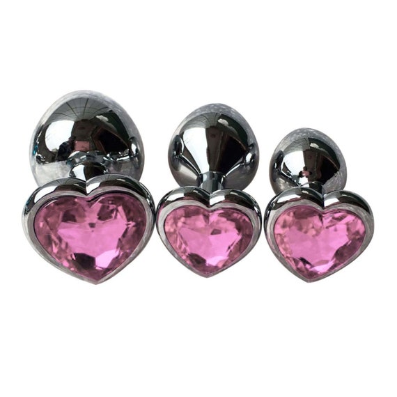3 Sizes Stainless Steel Trainer Kit Toys Jeweled Back for Her or Him Pink