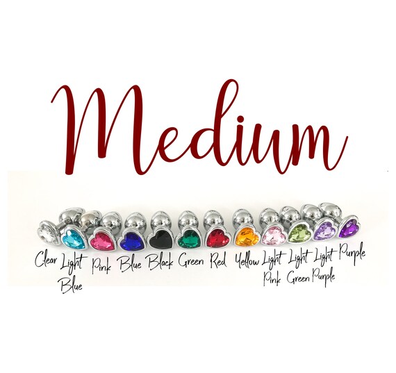 Medium Heart Shaped Butt Plug Stainless Steel Anal Toy Heart Gem Jeweled Crystal Adult Toy Plug Bsdm Anal Plug Mature Bedroom Toys