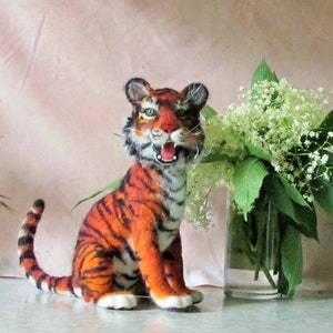 Tiger Felt Sculpture