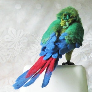 Felt Parrot Macaw Bird Made of Wool for Interior - Etsy