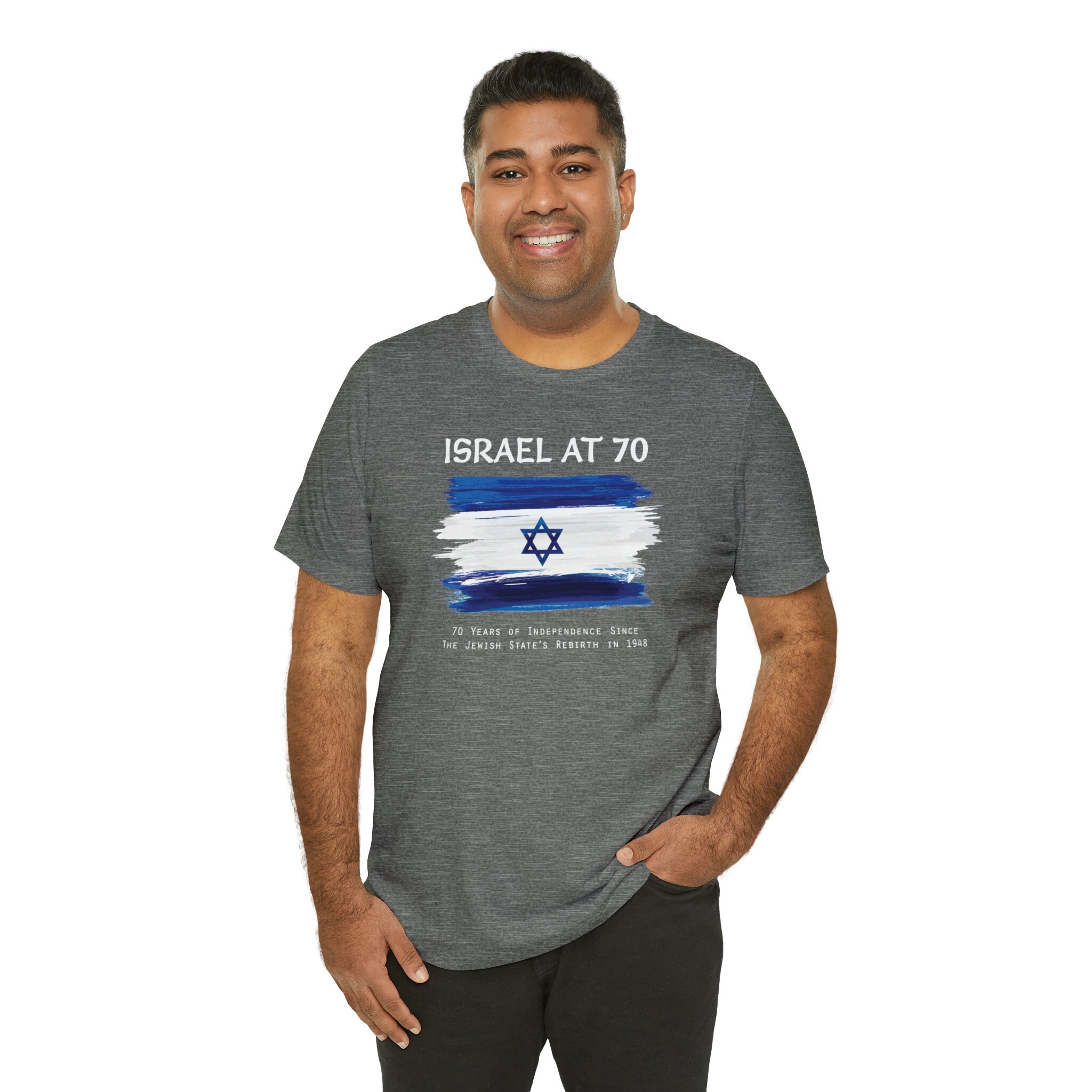 Israel at 70, Independence Day, Seventy Years, 70th Happy Birthday, Pro-Israel, Jewish State, Rebirth, 1948, 2018, Unisex T-Shirt Tshirt Tee
