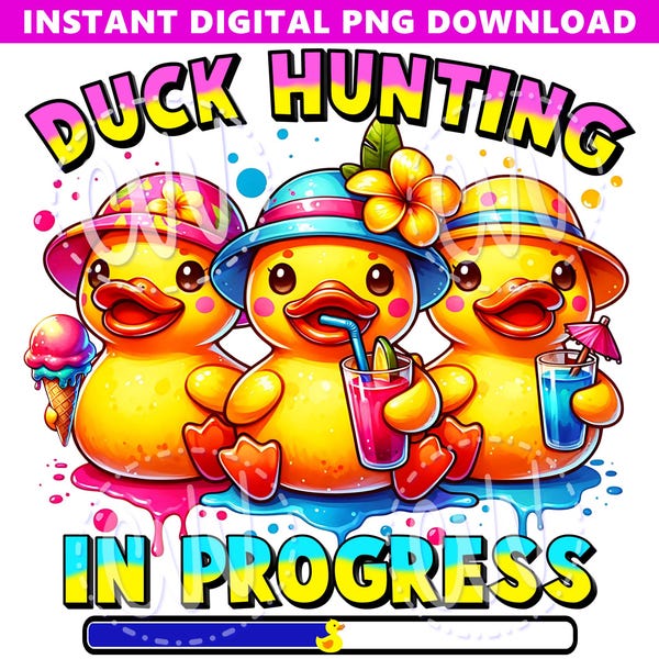 Cruise Duck Hunting PNG | Instant Download Clipart | Cruising Ducks Digital File | Sublimation, DTF & Commercial Use