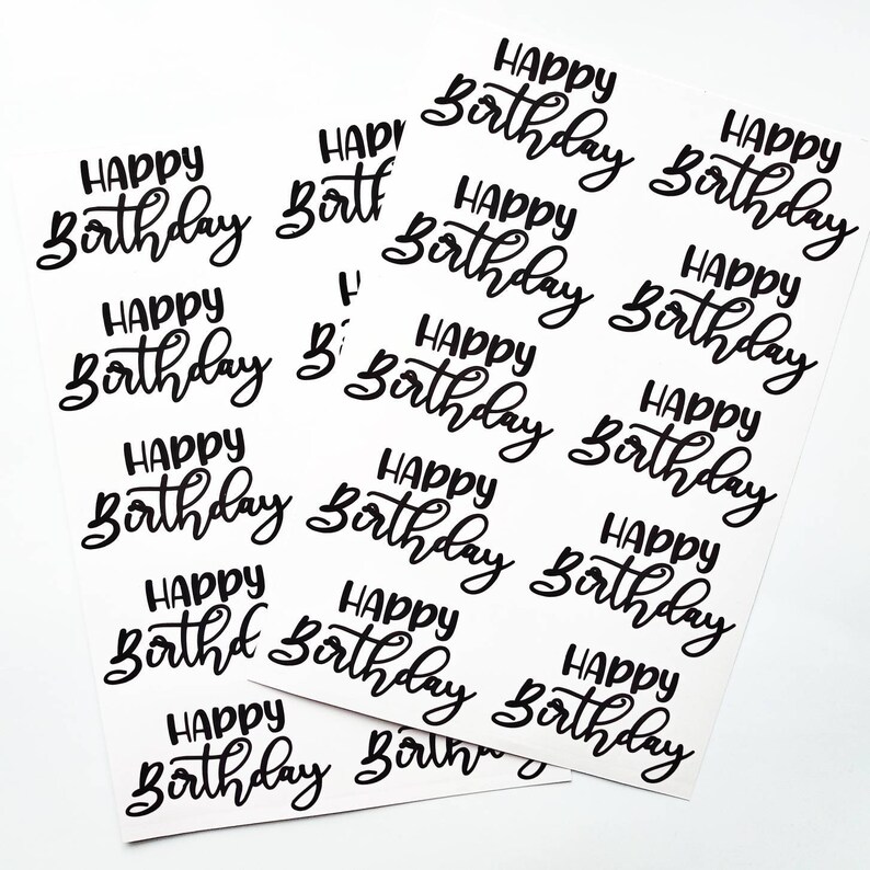 Multipack happy birthday vinyl sticker bundle self adhesive Etsy