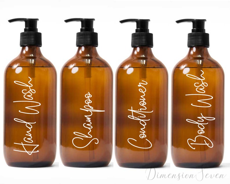 Waterproof Vinyl Bottle Labels Permanent Decals Shampoo Etsy UK