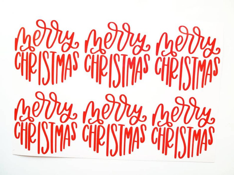 Multipack Merry Christmas Vinyl Sticker Set Self Adhesive Etsy UK