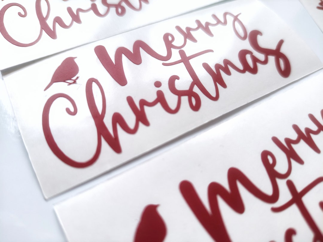 Multipack Merry Christmas Decal Set, Self Adhesive Permanent Transfers