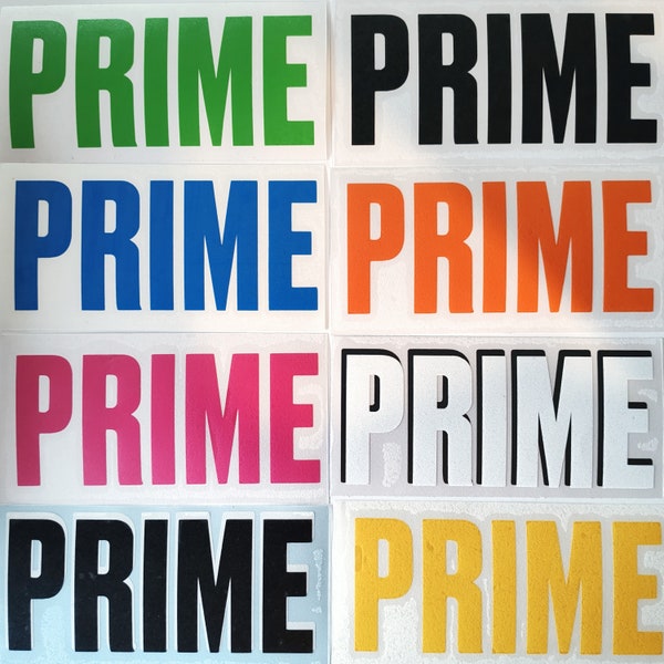 Prime decals for cold cups and bottles, permanent vinyl stickers, multipacks discount, multicoloured