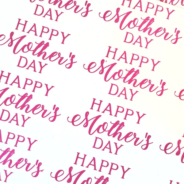 Happy Mother's day stickers set, self adhesive permanent transfers, mother's day vinyl decals for crafts and cardmaking