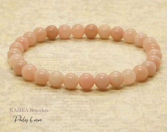 Natural stone pink aragonite 6mm