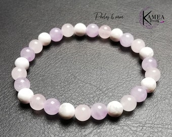 Natural pearls 6mm: Amethyst, Howlite, Pink Quartz