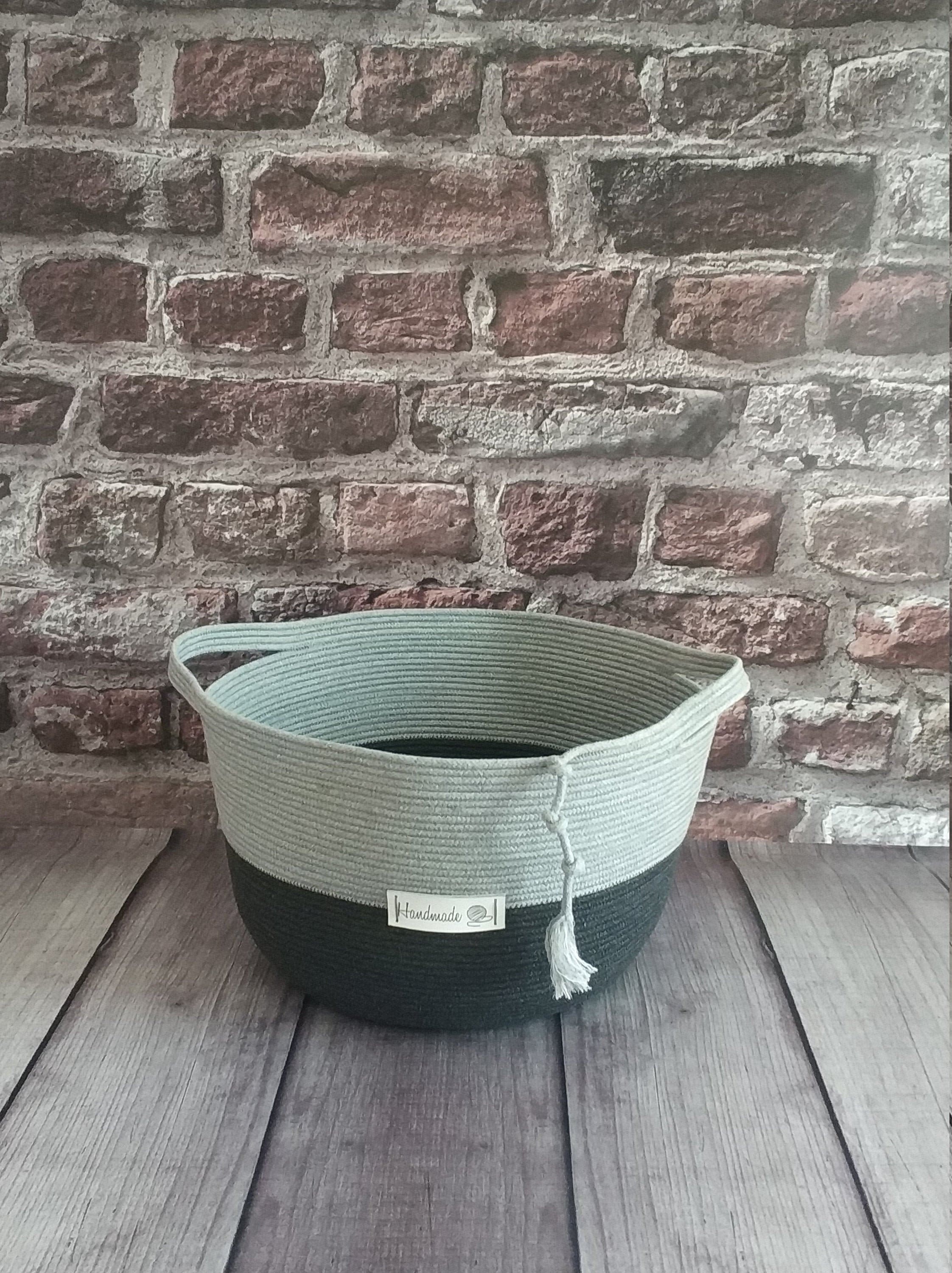 Cesta de almacenamiento grande Cesta de cuerda de algodón | Etsy