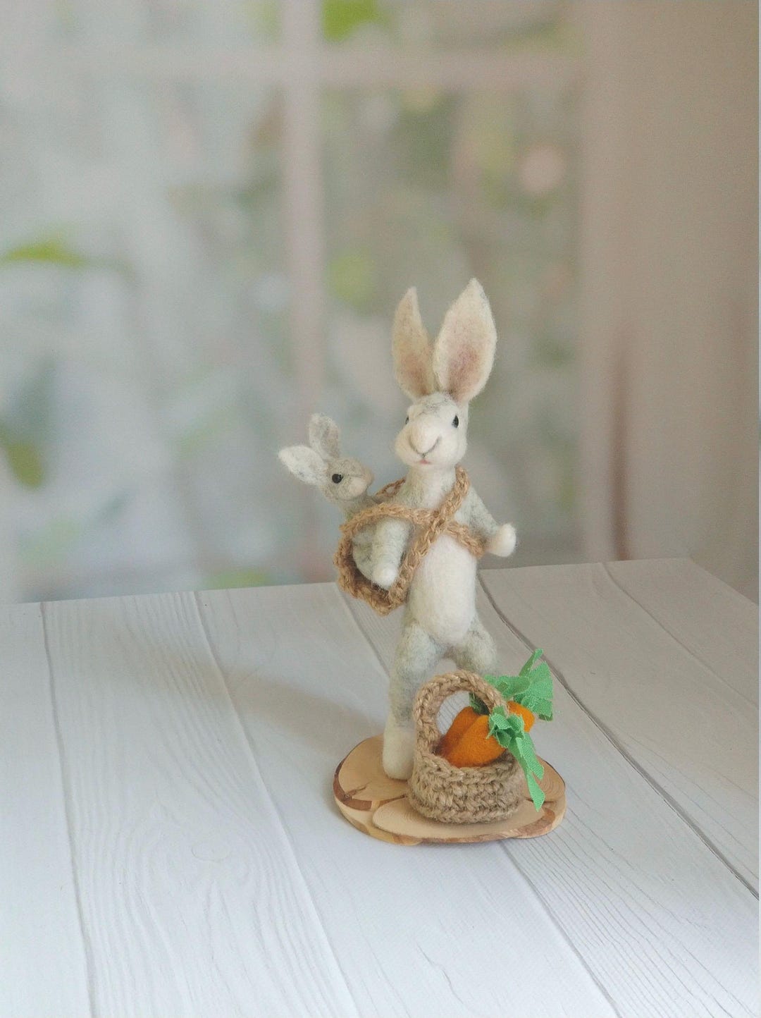 Bunny Felt Rabbit Felting Animal Wool Felt Woolen Sculpture Needle ...