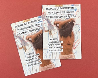 A zine about respectful interaction with identities beyond the binary gender system