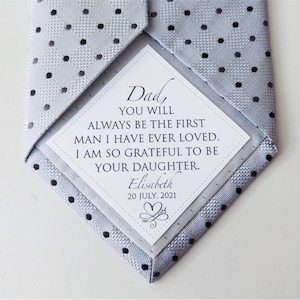 Personalised tie patch for Father of the bride image 1