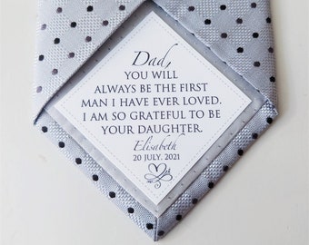 Personalised tie patch for Father of the bride