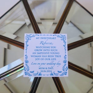Patch personnalisé pour robe de mariée | Cadeau quelque chose de bleu | Patch pour robe de mariée | Message de mariage à une mariée