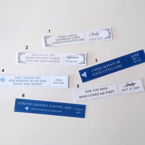 Gepersonaliseerde vader van de bruid vlinderdas - Wedding Keepsake