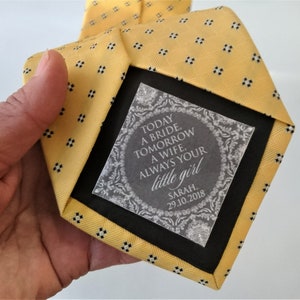 Personalized Wedding Tie Patch: Father of the Bride Gift