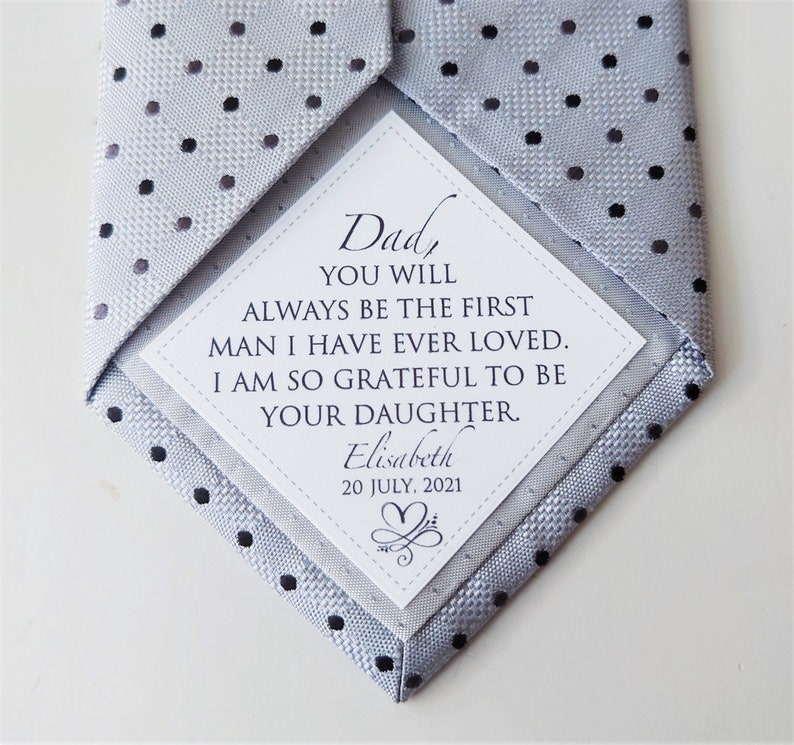 Personalised tie patch for Father of the bride image 1