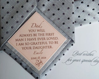 Personalised tie patch for Father of the bride | Wedding tie patch for Father of the bride