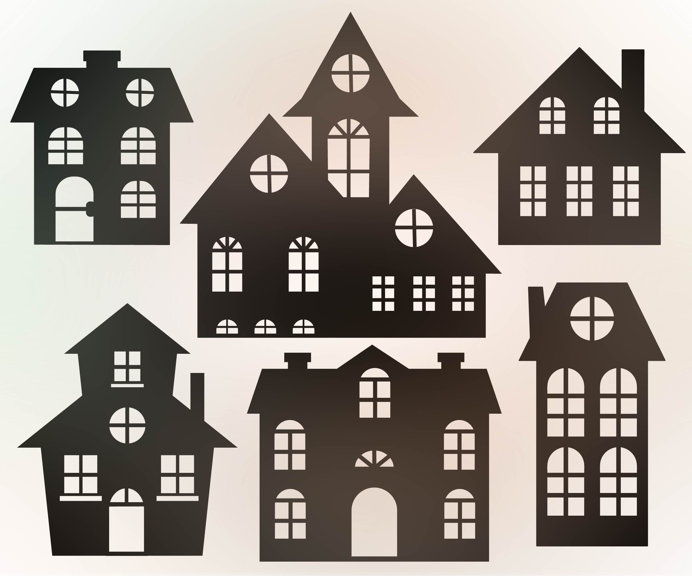 Paper Templates, SVG Houses, Silhouette Houses PNG. - Etsy