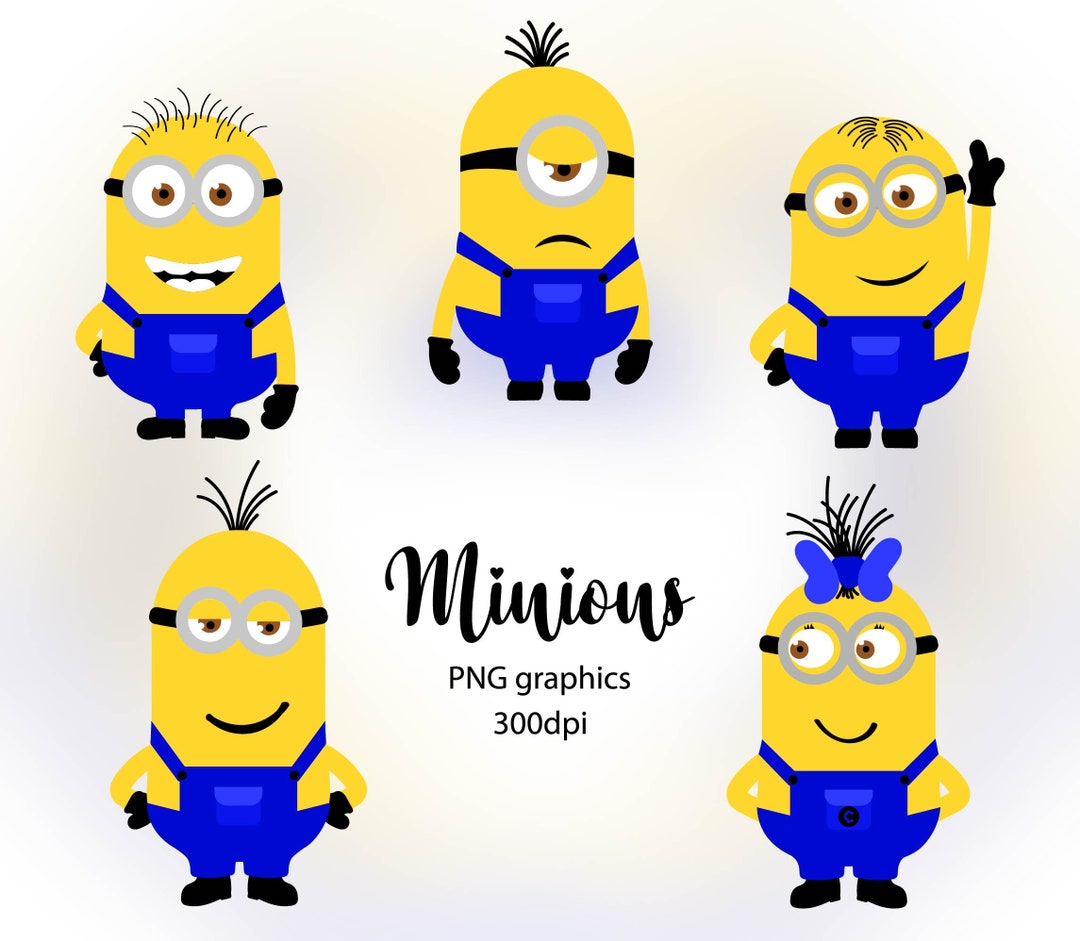 Minion PNG, Minion Vector Drawing. - Etsy