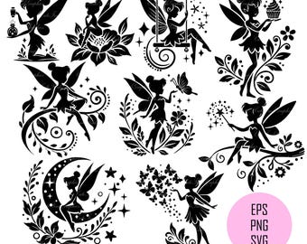 Tinkerbell SVG ,  PNG. Digital Cut Files,  Instant download design for cricut or silhouette