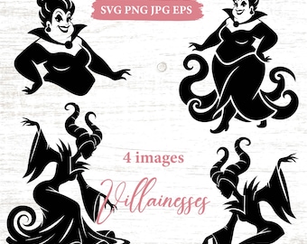 Villainesses SVG Bundle, Maleficent, Ursula Cut Files (Digital Download)