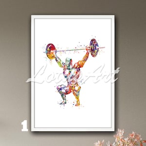 Weightlifter Muscles Wall Art Watercolor Print Clinic Decor Chiropractor Gift Doctor Office Human Anatomical Framed Poster Medical Anatomy