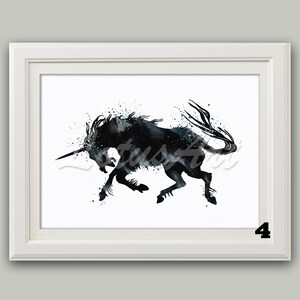 Unicorn Wall Art Watercolor Print Animals Nursery Art Fantasy | Etsy