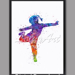 Hip Hop Girl Watercolor Art Print: Colorful Dance Poster (Digital Download)