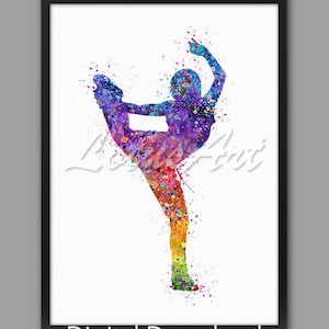 Hip Hop Dancer Watercolor Art Print: Girls Room Decor (Digital Download)