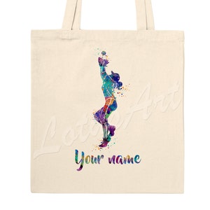 Baseball Feldspielerin Tote Bag Aquarell Kunstdruck