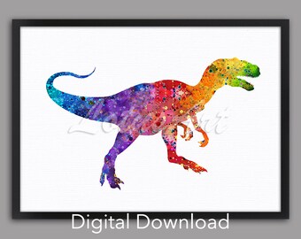Stupell Industries Dino Chart Dinosaur Wall Art - 16x20 Inch Canvas, Watercolor Design By Ziwei Li, Ready To Hang