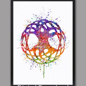 Celtic Tree of Life Symbol Wall Art Watercolor Nature Art Poster Family Painting Wedding Gift Mothers Day Gift DIGITAL DOWNLOAD