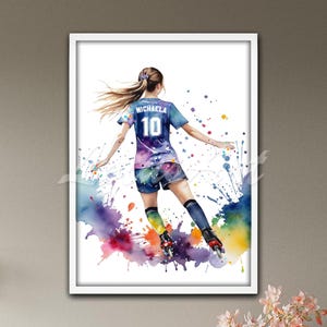 Watercolor Roller Skate Art Print: Personalized Girls Room Decor