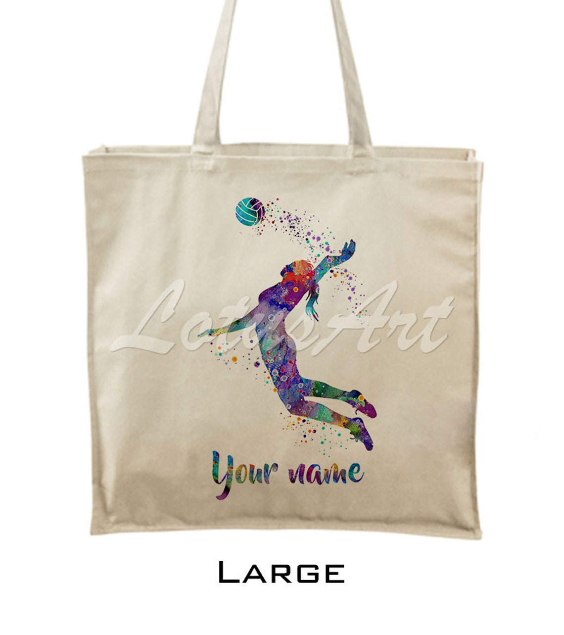 Volleyball Girl Tote Bags Personalized Tote Bags Custom Tote Etsy